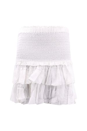 Minigonna Naomi con ruches misto cotone bianco MARANT ÉTOILE | JU0022FCB3J04E20WH